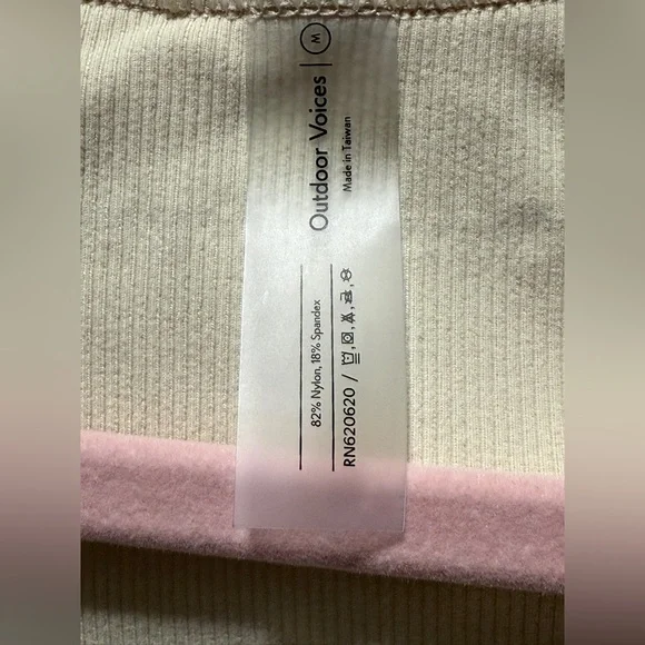 NWOT Outdoor Voices Ribbed Short Sleeve Cropped Tee - Picture 7 of 10